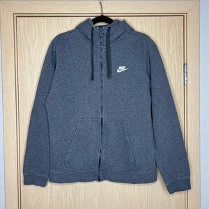Nike Men’s Sportswear Club Fleece Zip Up Hoodie Dark Heather Grey Sz Medium
